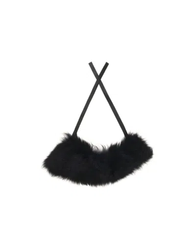 MARNI BLACK SHEARLING COLLAR
