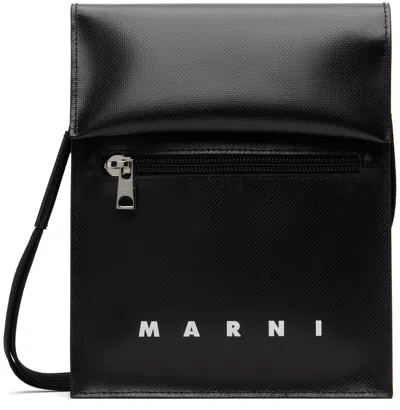 Marni Black Shoelace Strap Crossbody Bag