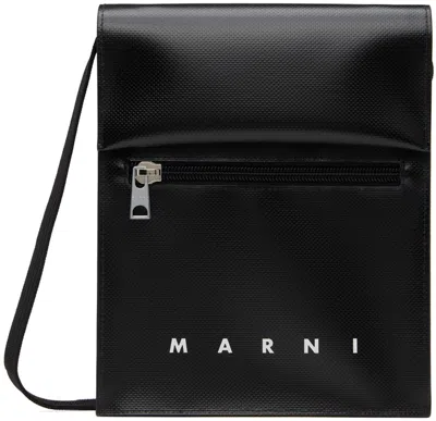 Marni Black Shoelace Strap Pouch