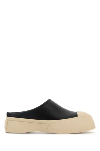 MARNI BLACK SLIP ON LOAFERS
