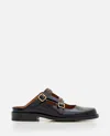 Marni Sabot Woven Leather Slip-ons In Black