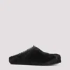 Marni Black Long-haired Calfskin Footbed Sabot In Black