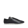 Marni Leather Low-top Sneakers And Contrasting Sole In Black