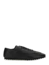 Marni Leather Low-top Sneakers And Contrasting Sole In Black