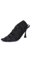 Marni Black Stretch-tulle Moonlight Sandals Black In Black