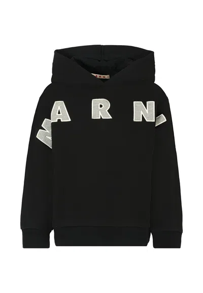 Marni Black Sweat-shirt For Kids With Logo