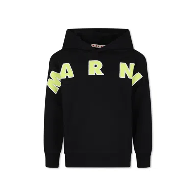 Marni Black Sweat-shirt For Kids With Logo In 0m900