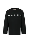 Marni Black T-shirt For Kids With White Logo