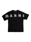 Marni Kids Logo T-shirt In Black