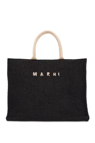Marni Black Totes In Black/natural