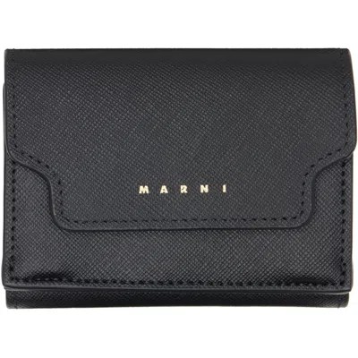 Marni Black Trifold Wallet