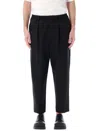 Marni Blue Tropical Wool Crop Trousers In Black