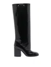 Marni Almond Toe Block Heel Knee Length Boots In Black
