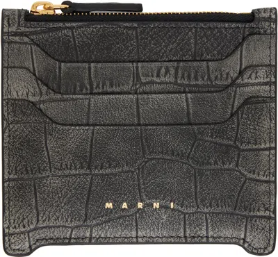 Marni Black Trunkaroo Card Holder In 00n99 Black