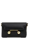 Marni Trunkaroo Rectangular Leather Shoulder Bag In Black