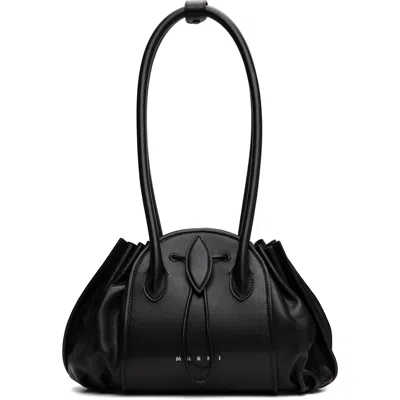 Marni Black Tulipea East West Bag In 00n99black