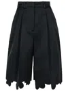Marni Black Viscose Blend Shorts In Black