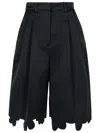 Marni Black Viscose Blend Shorts In Black