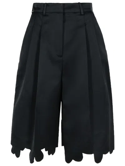 MARNI MARNI BLACK VISCOSE BLEND SHORTS