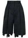 Marni Black Viscose Blend Shorts In Black