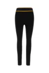 Marni Stretch Viscose Logo Skinny Leggings In 00n99