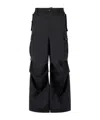 Marni Men's Wide Leg Cargo Trousers With Elastic Waistband In Black