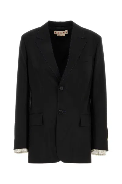 MARNI BLACK WOOL BLAZER