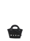 Marni Black Wool Blend Shoulder Bag