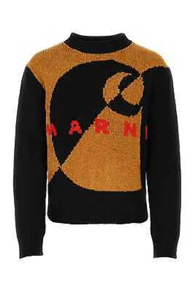 Pre-owned Marni Black Wool Blend Sweater In Inn99
