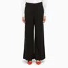 MARNI BLACK WOOL PALAZZO TROUSERS FOR WOMEN IN FW23