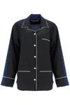 Marni Black Wool Shirt With White Stitching In Black (black)
