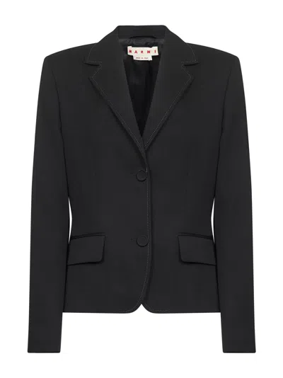 Marni Black Wool Single-breasted Blazer