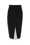 Marni Black Wool Skirt In Black