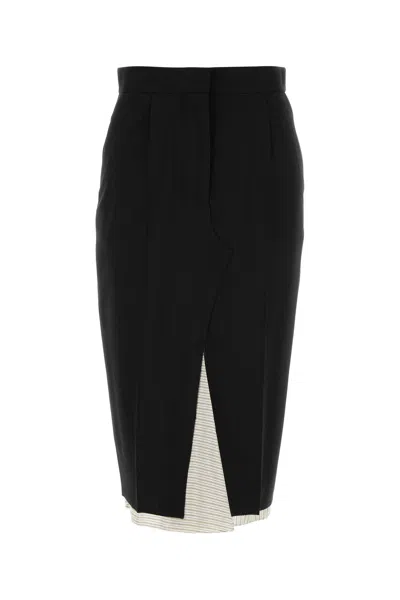 Marni Black Wool Skirt