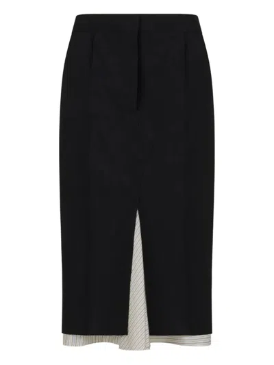 Marni Black Wool Skirt