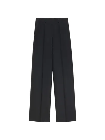 Marni Black Wool Wide-leg Trousers