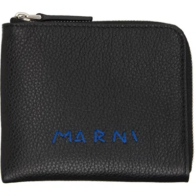 Marni Black Zip Around Wallet