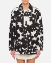 Marni Floral Pattern Black Silk Shirt In Blackwhite
