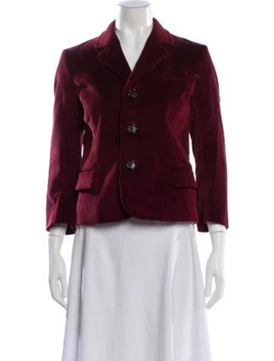 Pre-owned Marni Blazer In Burgundy