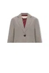 Marni Multicolor Houndstooth Wool Blend Single-breasted Blazer In Check