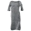 Marni Bleach Effect Midi Short Sleeve Dress In Grey Polyester In Grey