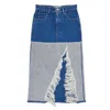 Marni Distressed Slit-hem Midi Denim Skirt