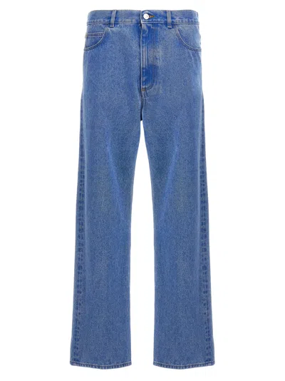 Marni High Waist Straight Fit Denim Trousers In Blue