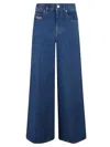 Marni Wide Flared Leg Jeans With A In Ocean
