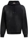 Marni Bleached-effect Cotton Hoodie In Black