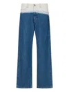 Marni Five Pocket Denim Jeans With Logo Patch In Blue