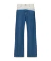 Marni Five Pocket Denim Jeans With Logo Patch In Blue