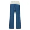 Marni Five Pocket Denim Jeans With Logo Patch In Blue
