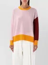 Marni Pink Colour-block Cashmere Jumper In Pink