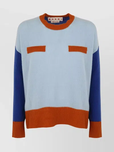 MARNI BLOCK CREWNECK KNIT SWEATER